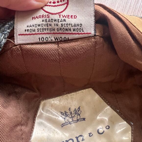 Vintage Dunn & Co Hand Woven Flat Cap Hat Size 7 1/8 - Picture 5 of 7